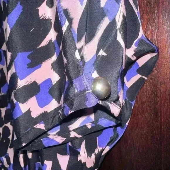 New With Tags / Karina Grimaldi Cold Shoulder Dress, Size S, Black & Purple - Picture 6 of 11